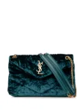 Saint Laurent Pre-Owned 2010-2024 Small Crushed Velvet Monogram Loulou Puffer shoulder bag - Blue