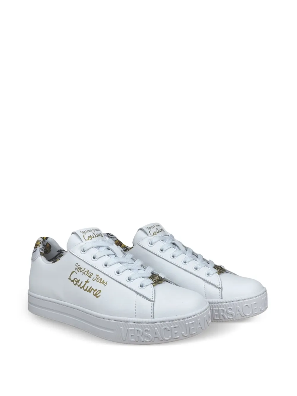 Versace Jeans Couture Sneakers met logoprint - Wit