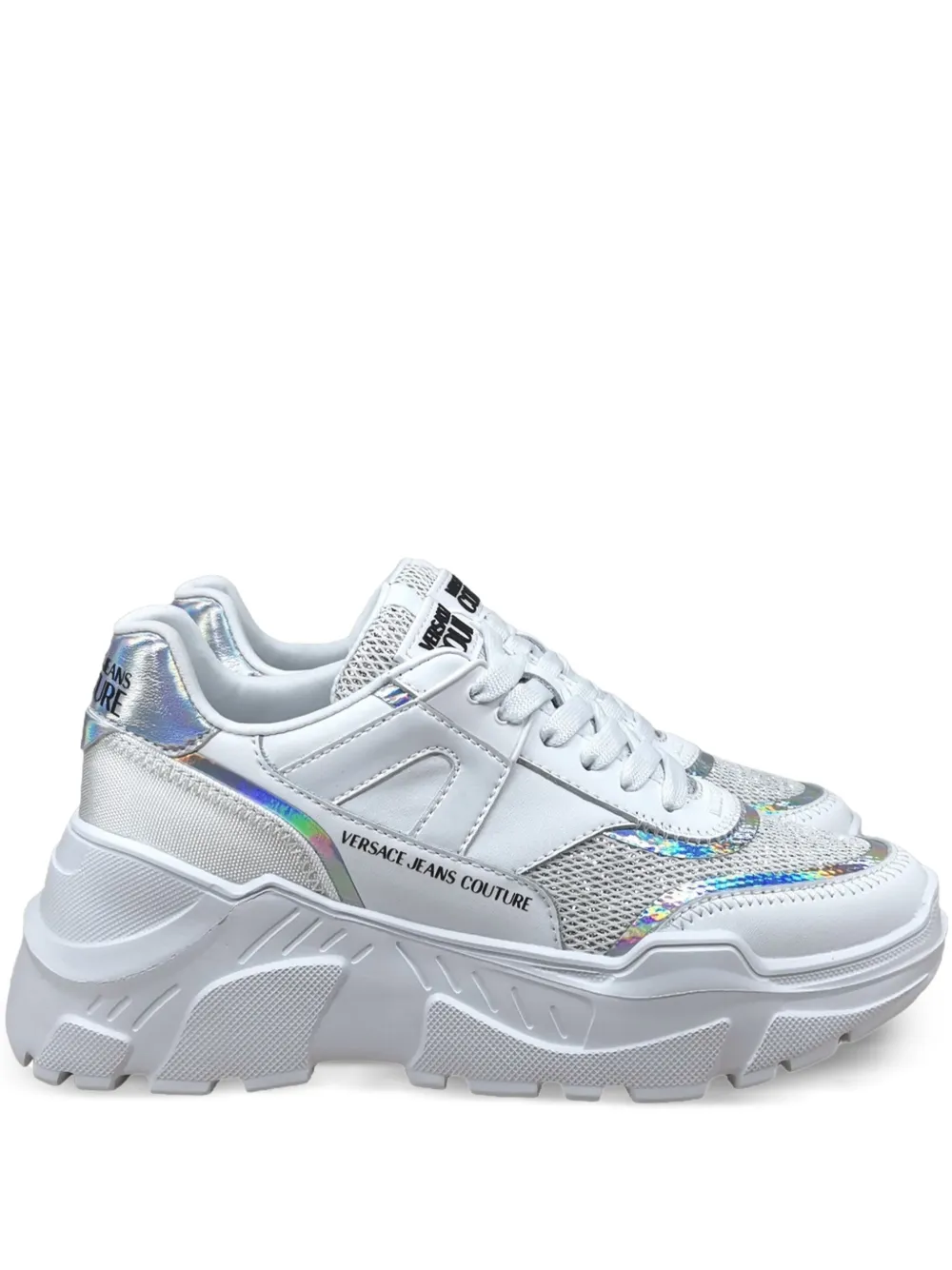 Versace Jeans Couture holographic-detail sneakers White