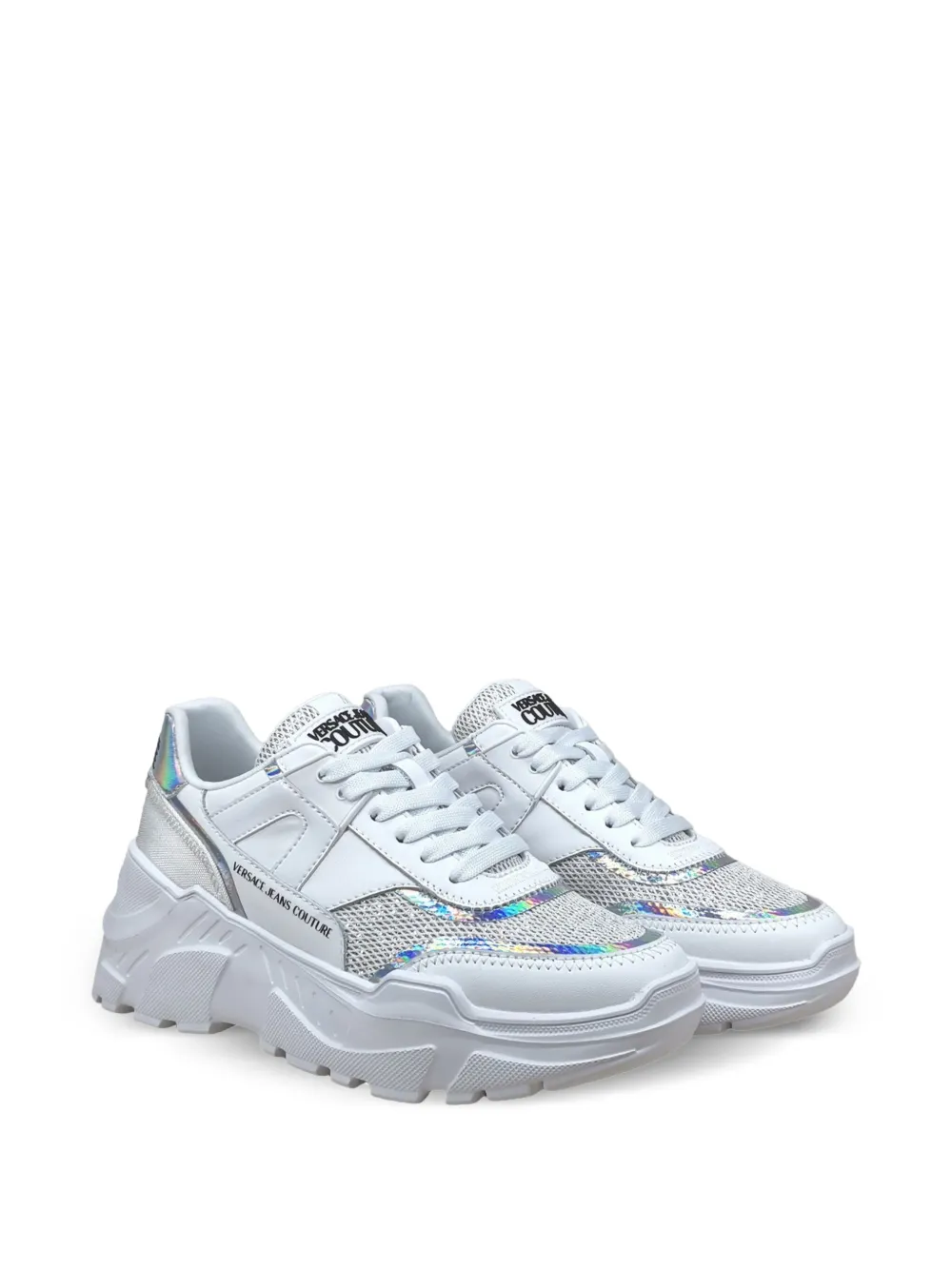 Versace Jeans Couture Sneakers met holografisch detail - Wit