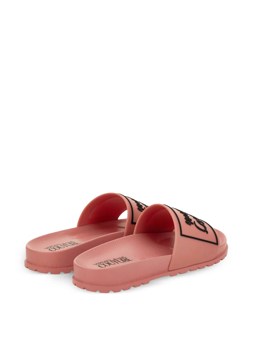 Versace Jeans Couture embossed slides Pink