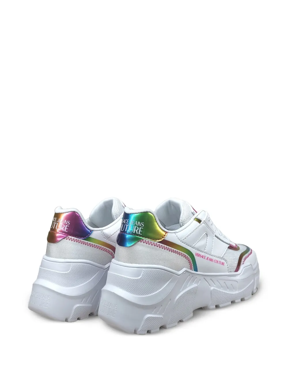 Versace Jeans Couture Sneakers met holografisch detail Wit