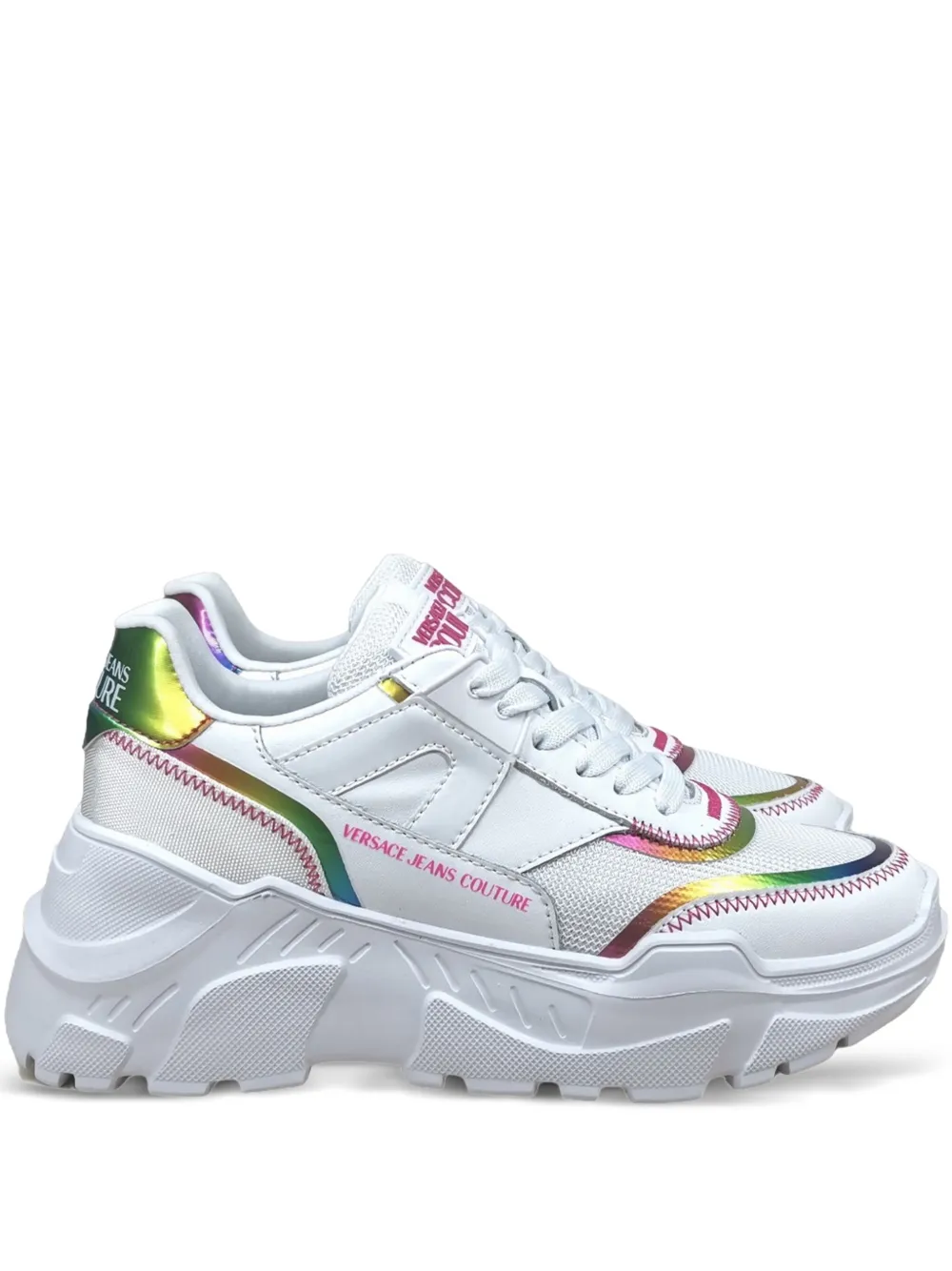 Versace Jeans Couture holographic-detail sneakers White