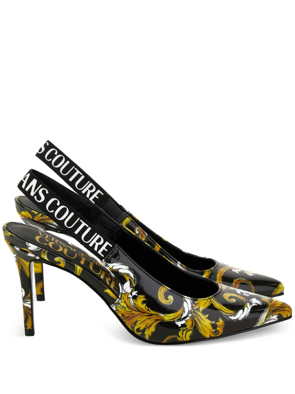 Versace Jeans Couture printed pumps Black