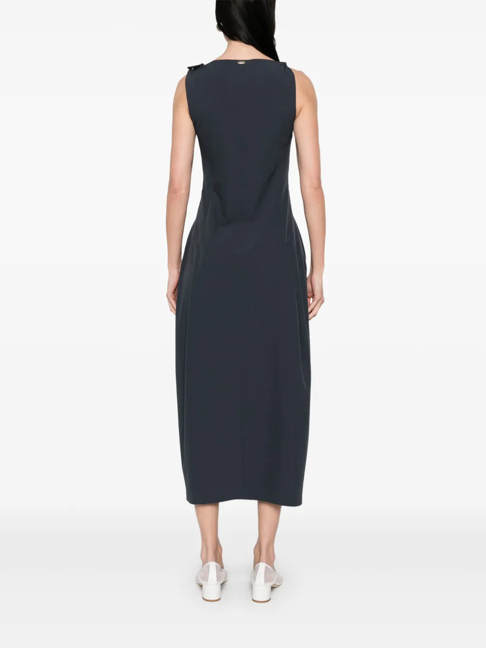 Herno Mouwloze maxi-jurk Blauw