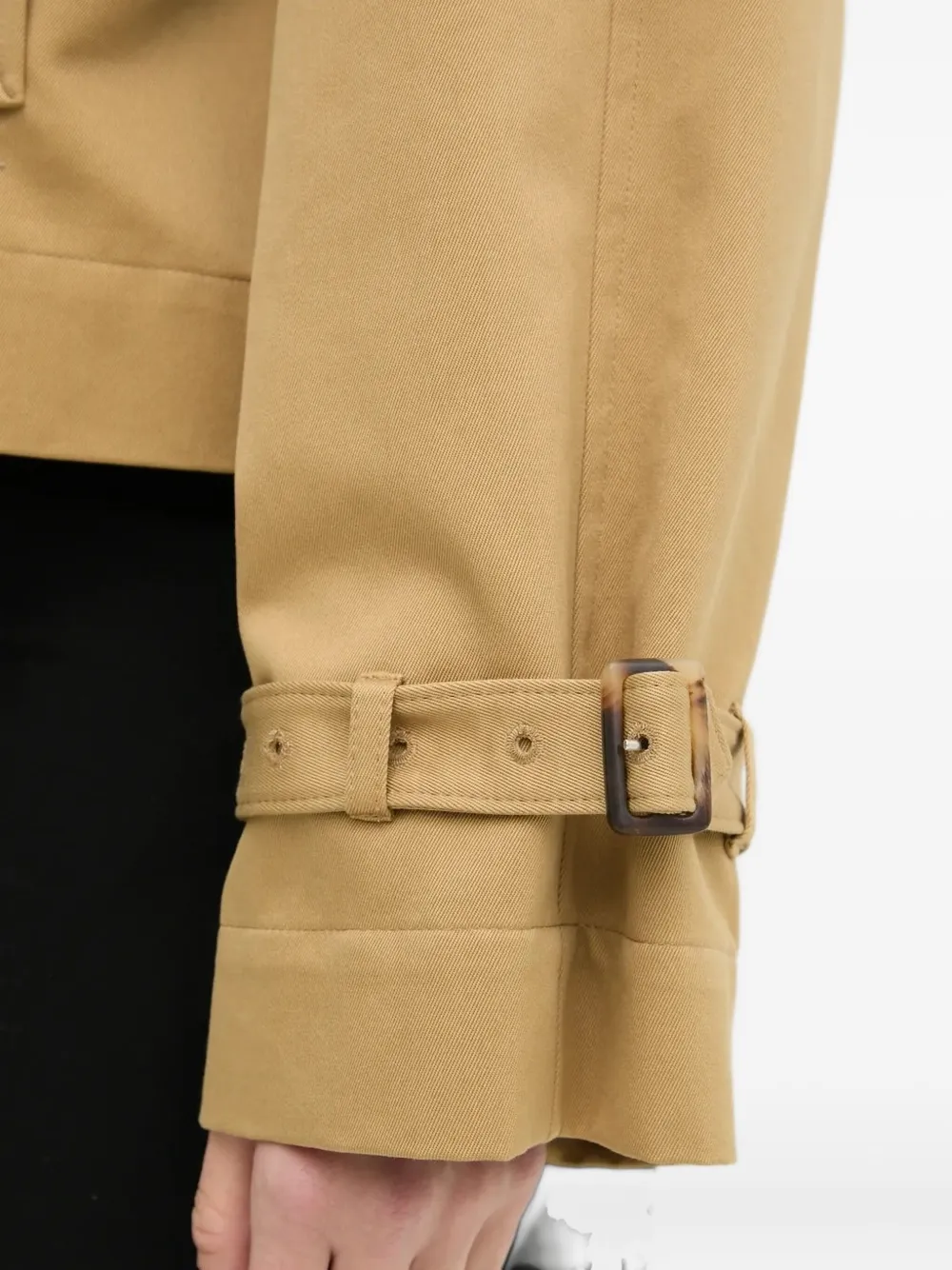 Ivy & Oak Double-breasted Cotton Jacket In Brown
