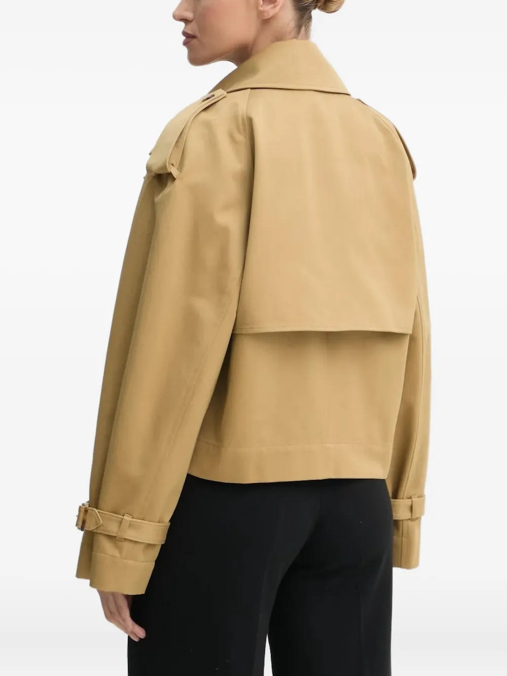 Ivy & Oak Double-breasted Cotton Jacket In Brown