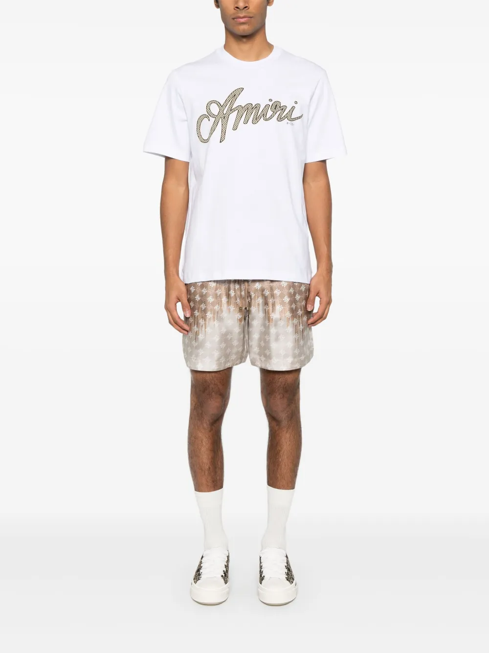 AMIRI MA Quad gebleekte shorts - Beige