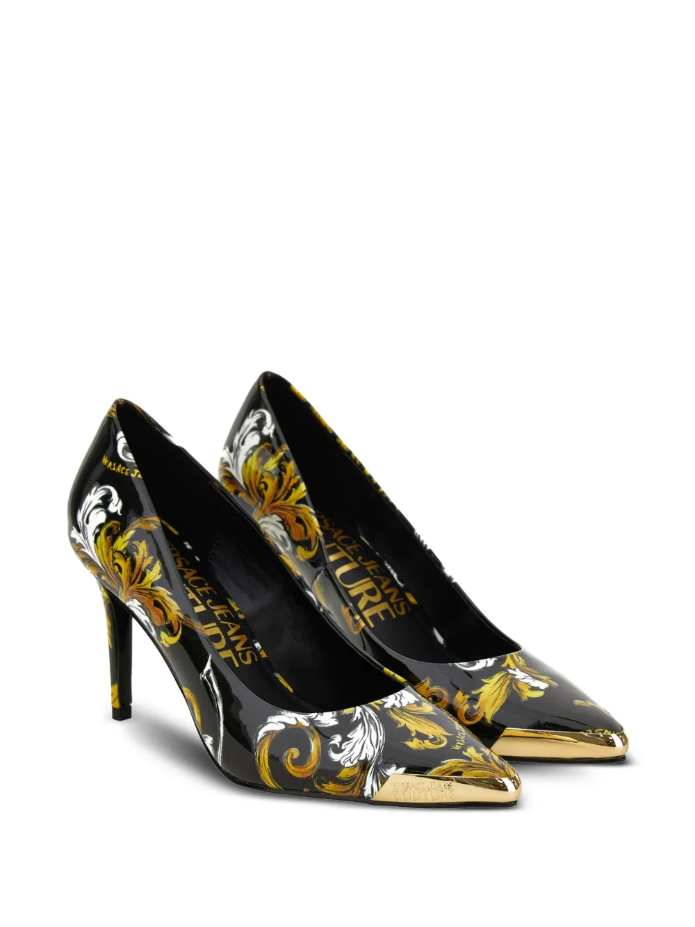 Versace Jeans Couture printed pumps Black