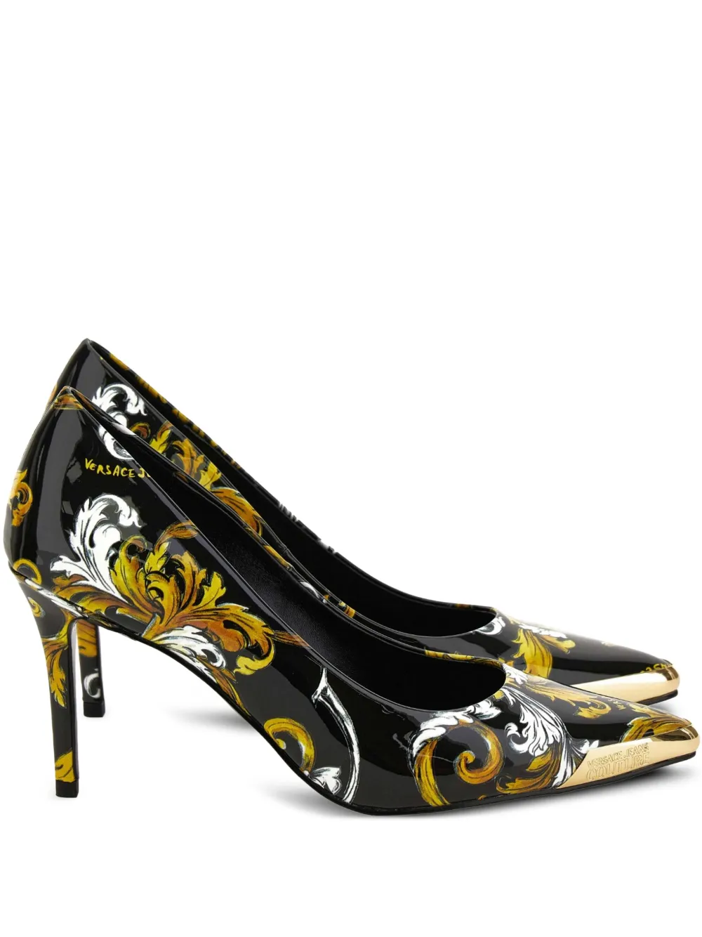 Versace Jeans Couture printed pumps Black