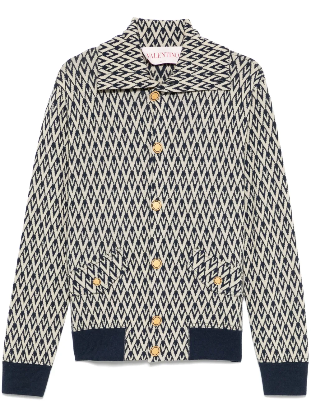 Valentino Garavani Vest met jacquard-patroon Blauw