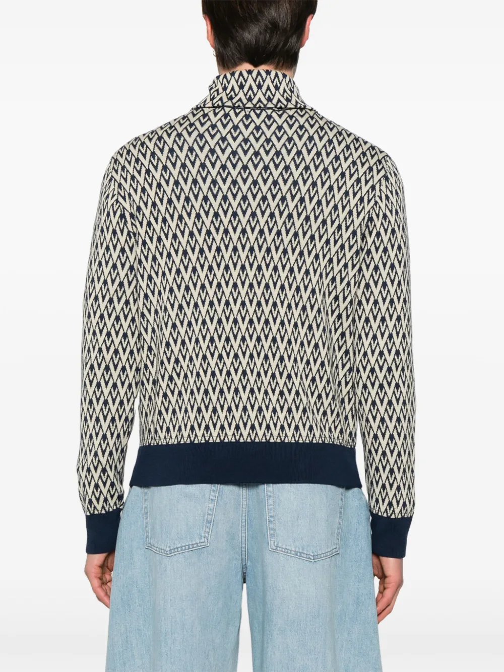 Valentino Garavani Vest met jacquard-patroon Blauw