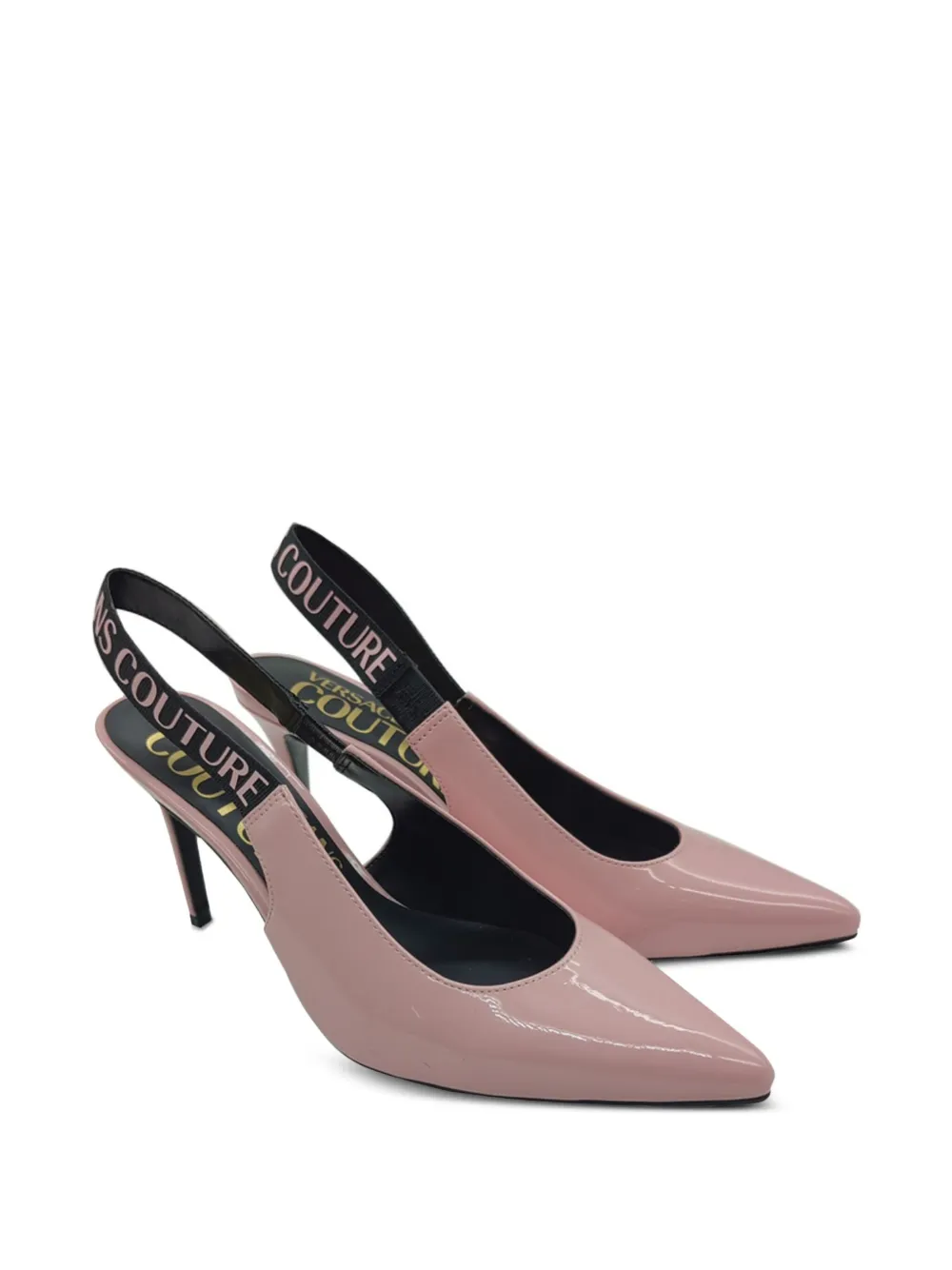 Versace Jeans Couture Slingback pumps met logo - Roze