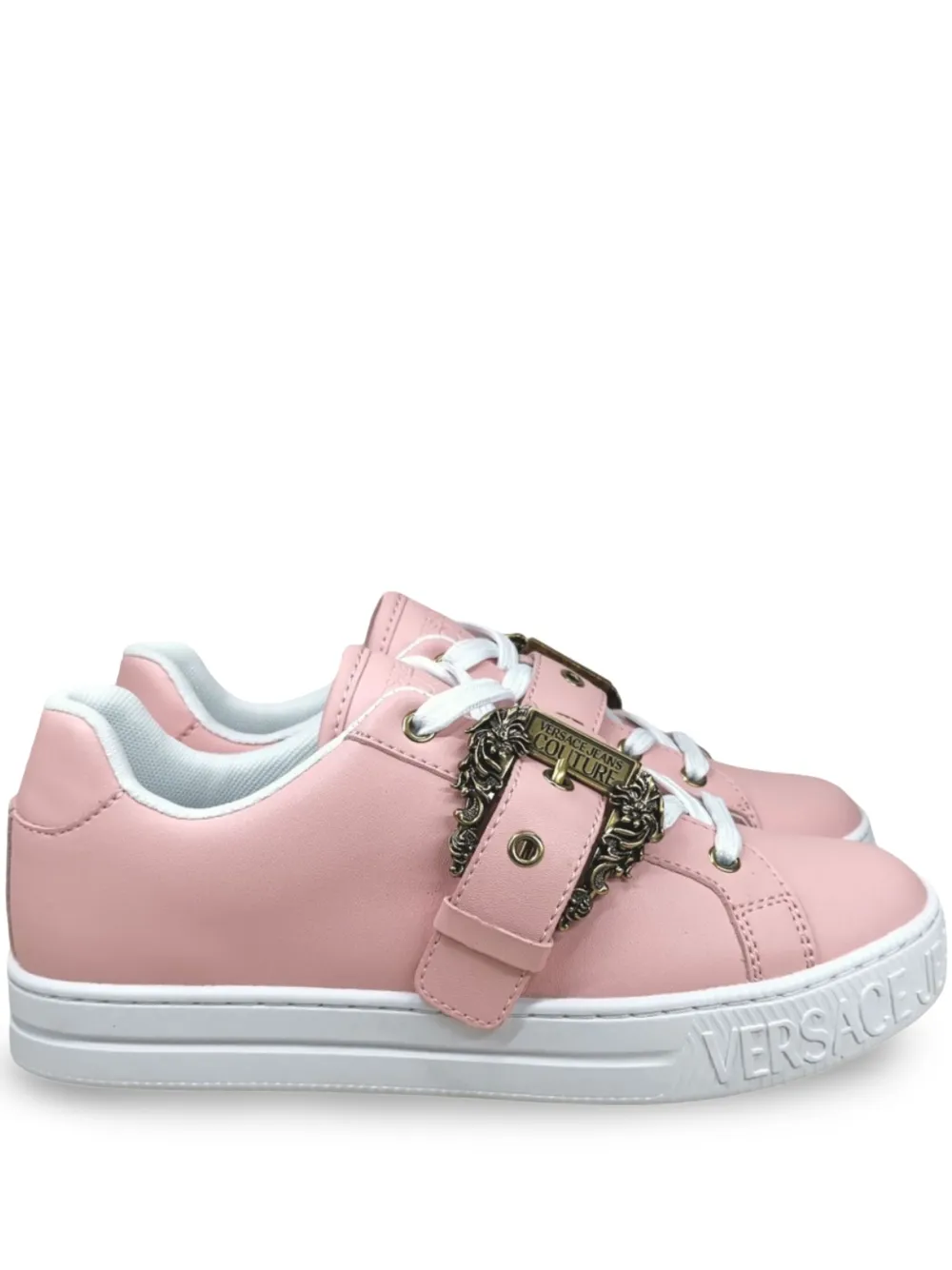 Versace Jeans Couture baroque-buckle sneakers Pink