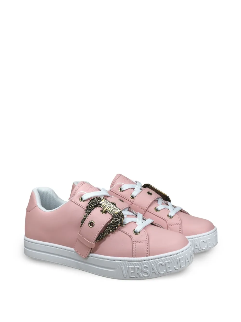 Versace Jeans Couture baroque-buckle sneakers Pink