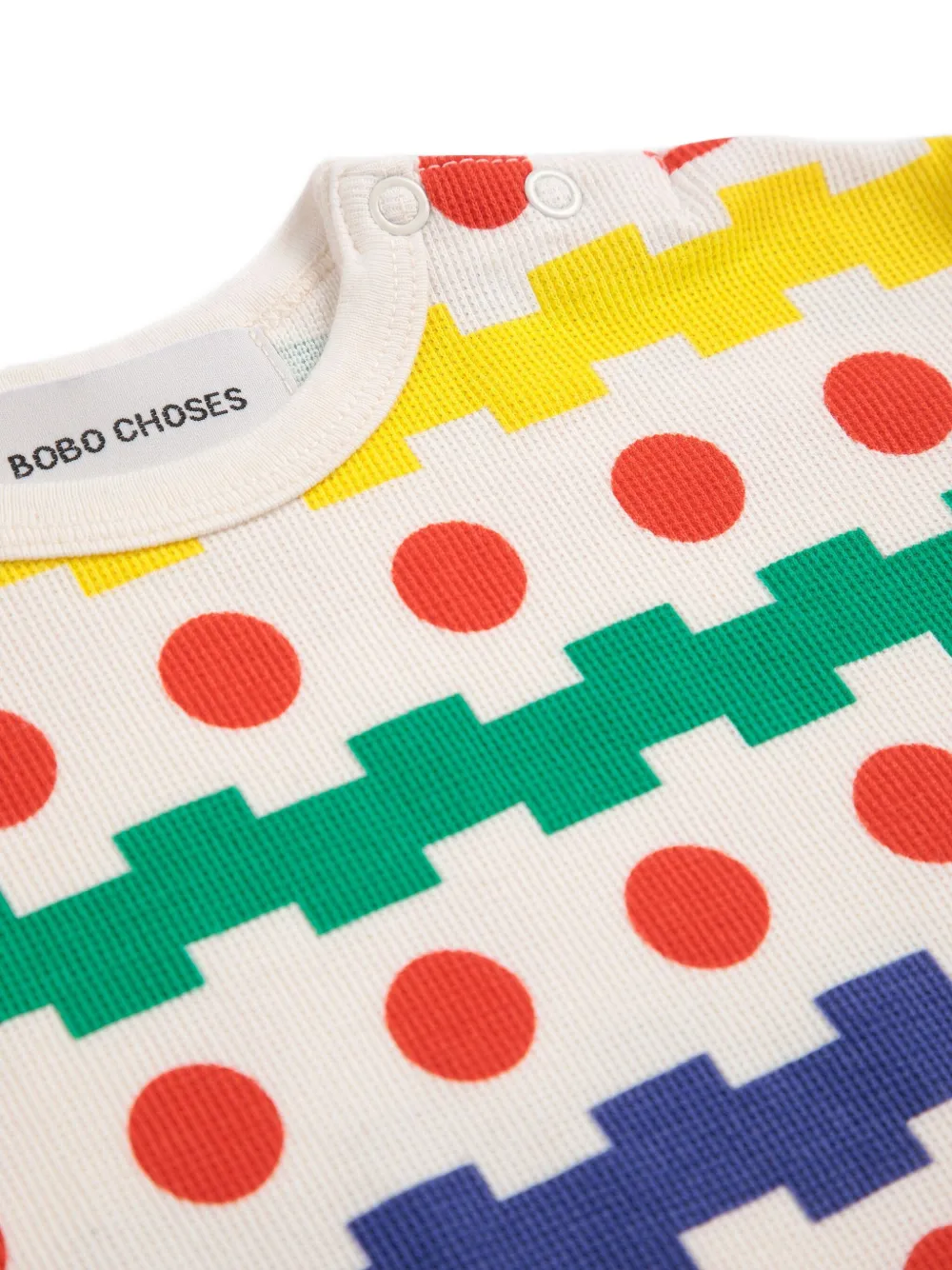 Bobo Choses T-shirt met geometrische print - Wit