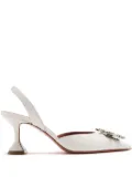 Amina Muaddi 70mm Begum pumps - White