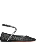 Amina Muaddi Ane ballerina shoes - Black