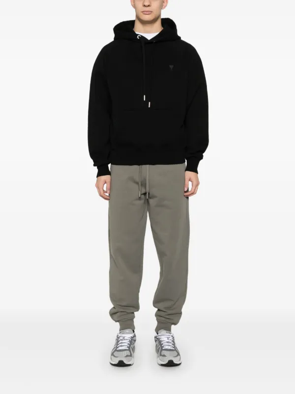 【AMI PARIS】Ami De Coeur コットン パーカー ブラック AMI Paris Ami De Coeur パーカー | ブラック | FARFETCH JP