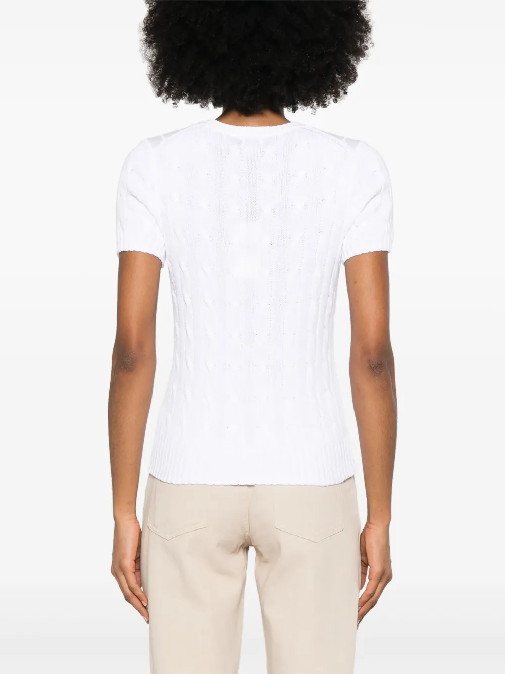 Polo Ralph Lauren Kabelgebreide top Wit