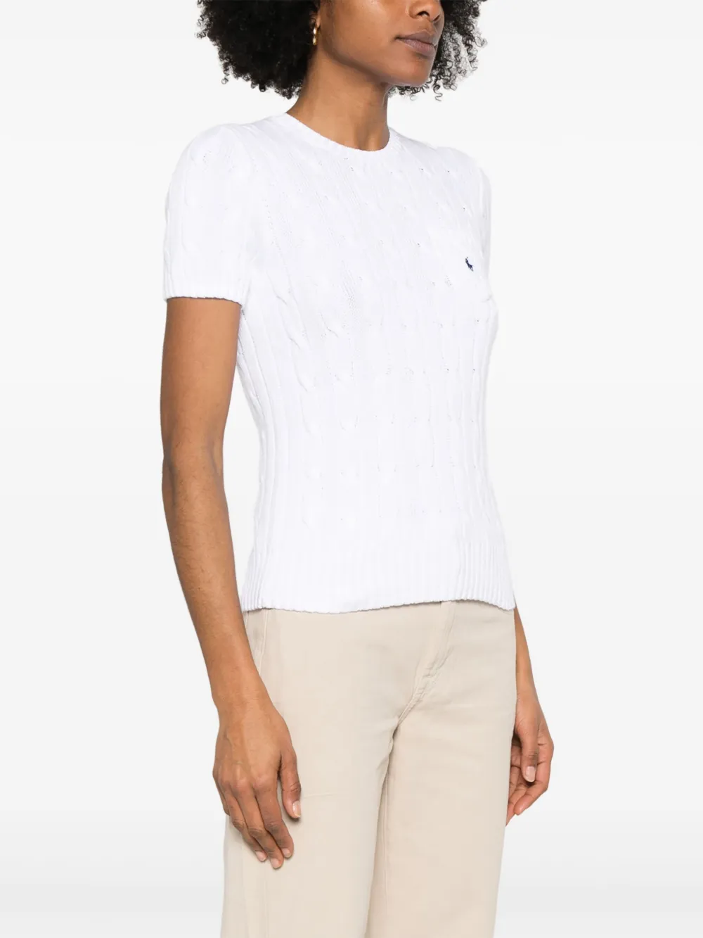 Polo Ralph Lauren Kabelgebreide top Wit