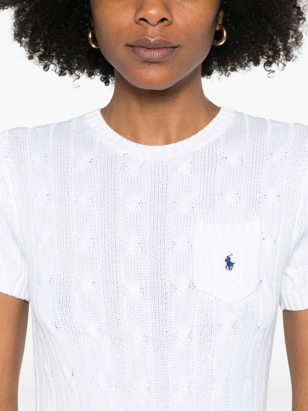 Polo Ralph Lauren Kabelgebreide top Wit