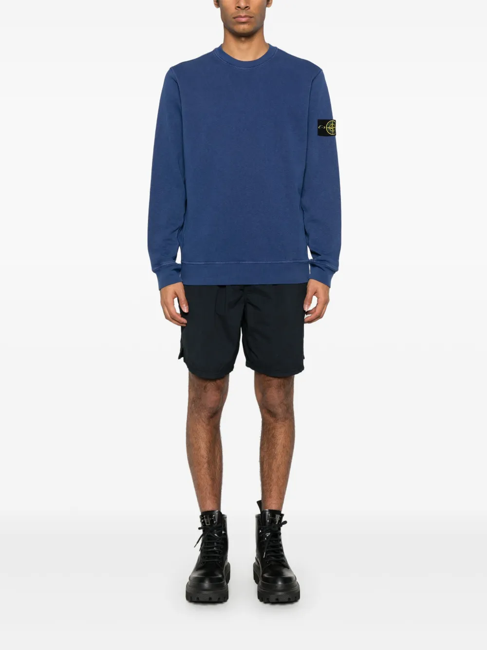 Stone Island Sweater met Compass-logopatch - Blauw