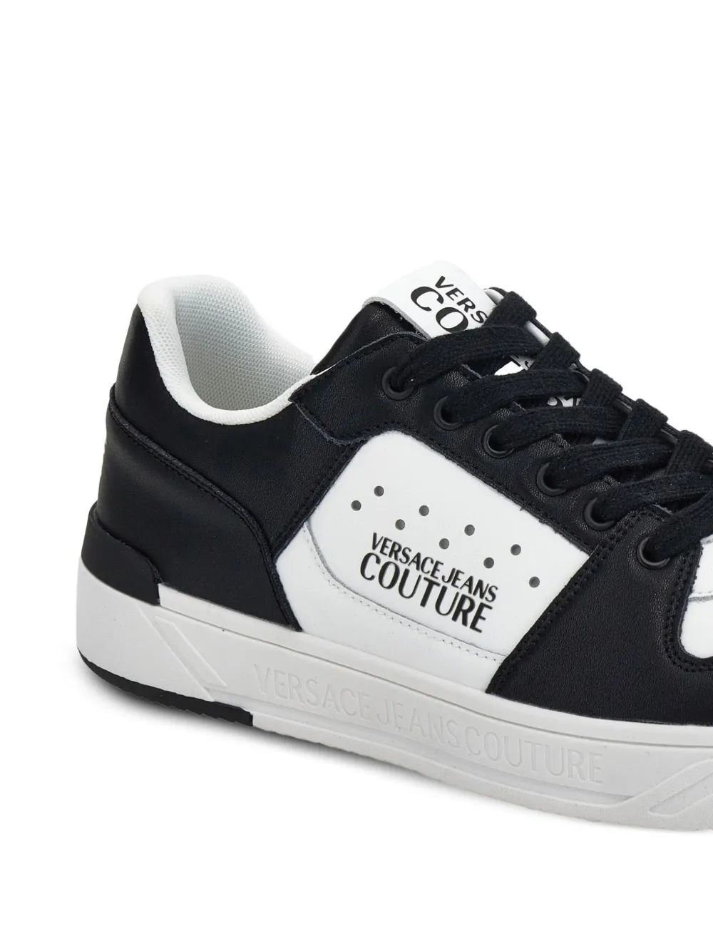 Versace Jeans Couture Sneakers met geperforeerde vlakken Wit