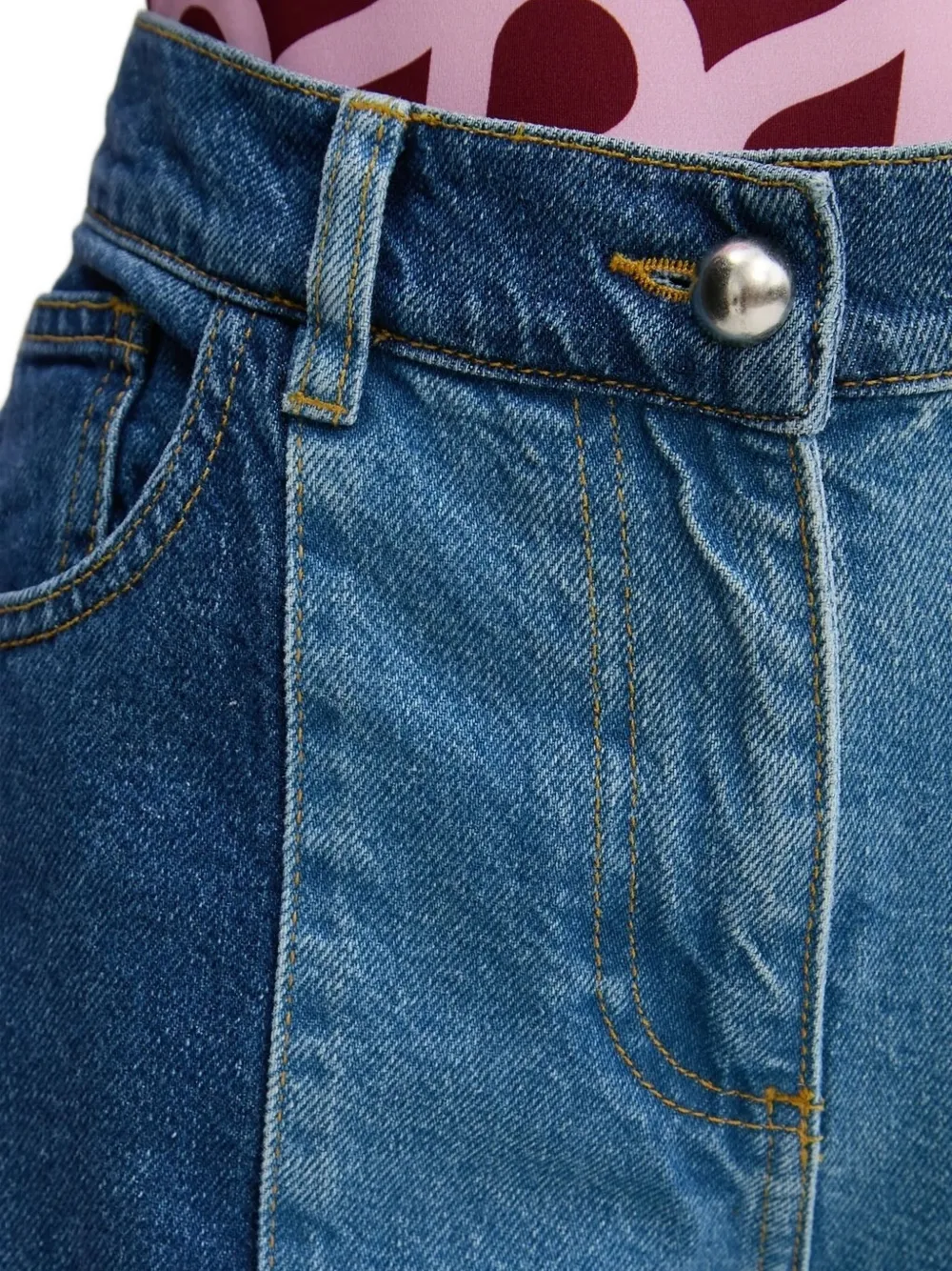 Stine Goya two-tone jeans - Blauw