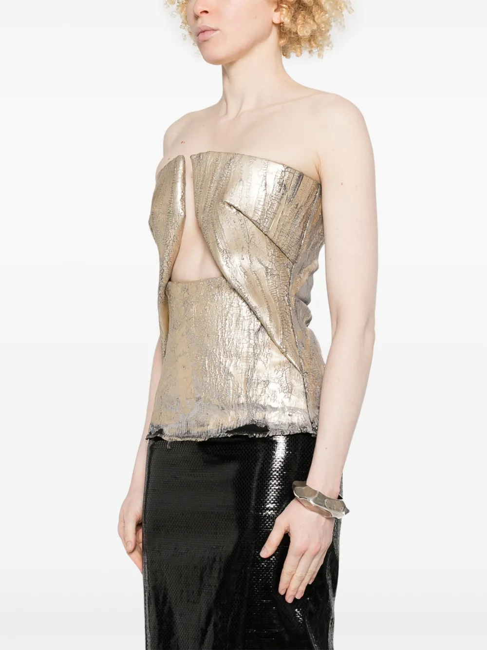 Rick Owens Top met geplooid detail Goud