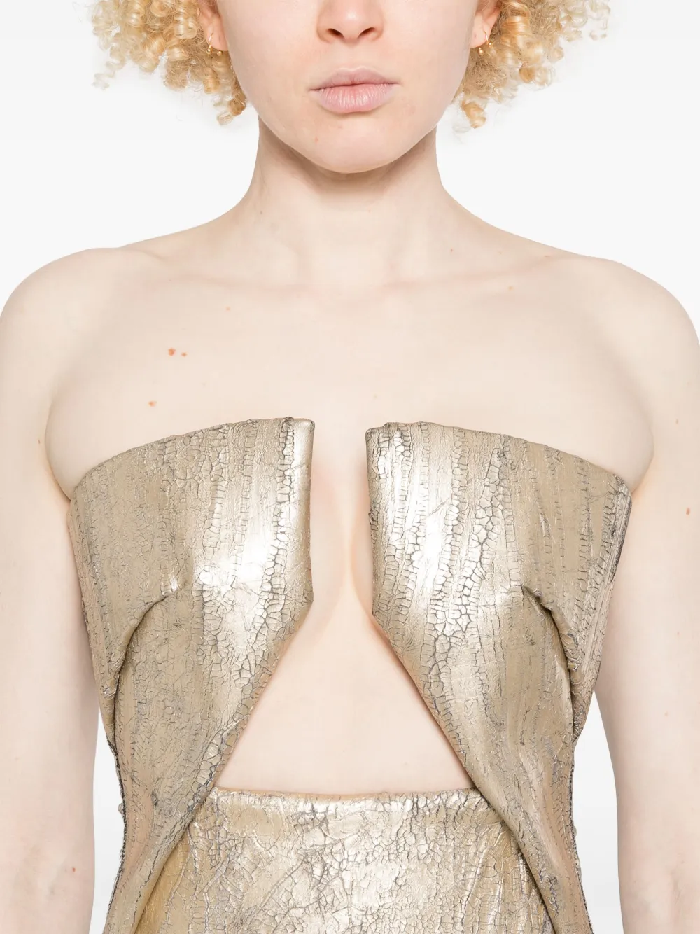 Rick Owens Top met geplooid detail Goud