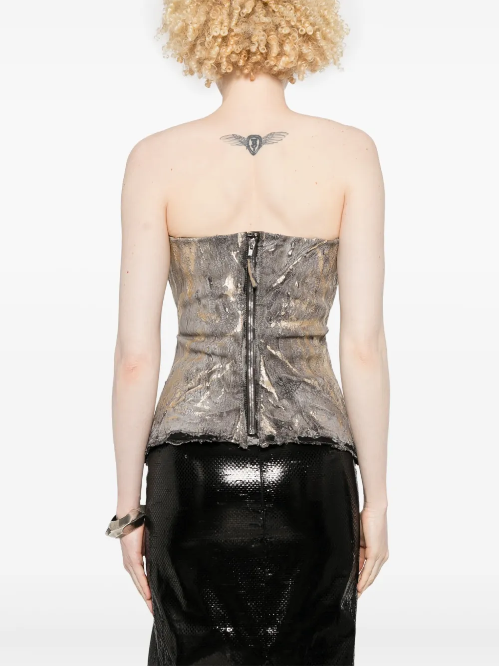 Rick Owens Top met geplooid detail Goud
