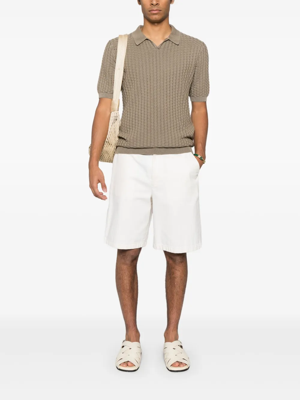 Boglioli knitted polo shirt - Groen