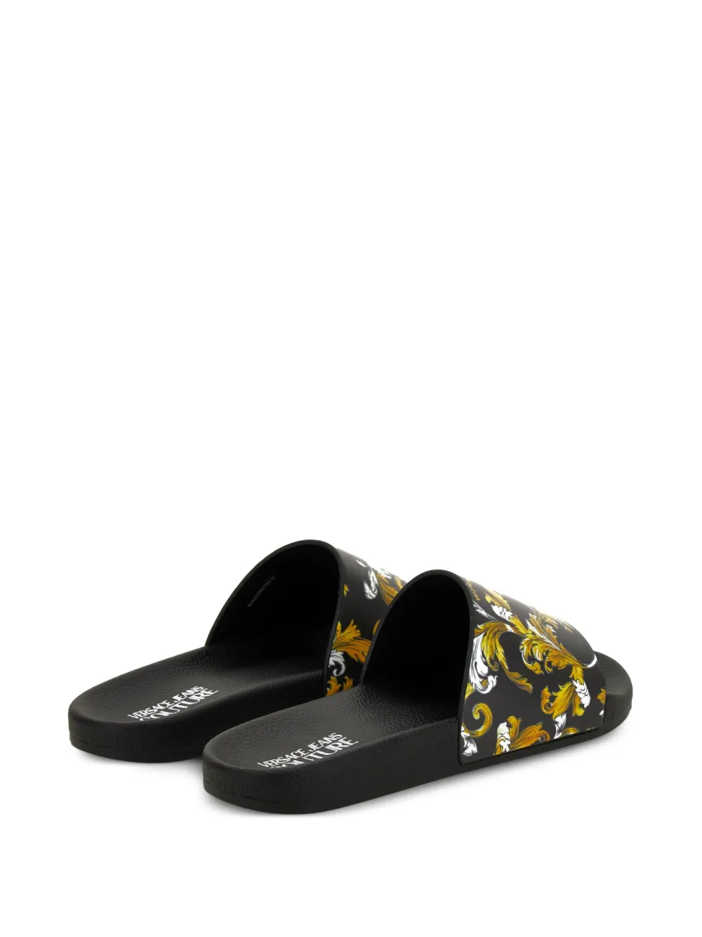 Versace Jeans Couture Barocco slippers Zwart