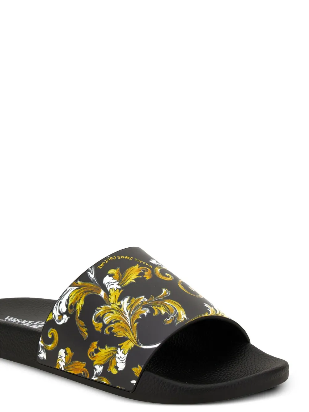 Versace Jeans Couture Barocco slippers Zwart