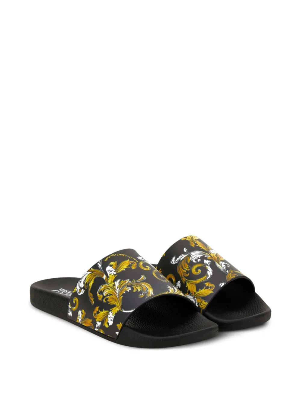 Versace Jeans Couture Barocco slippers - Zwart