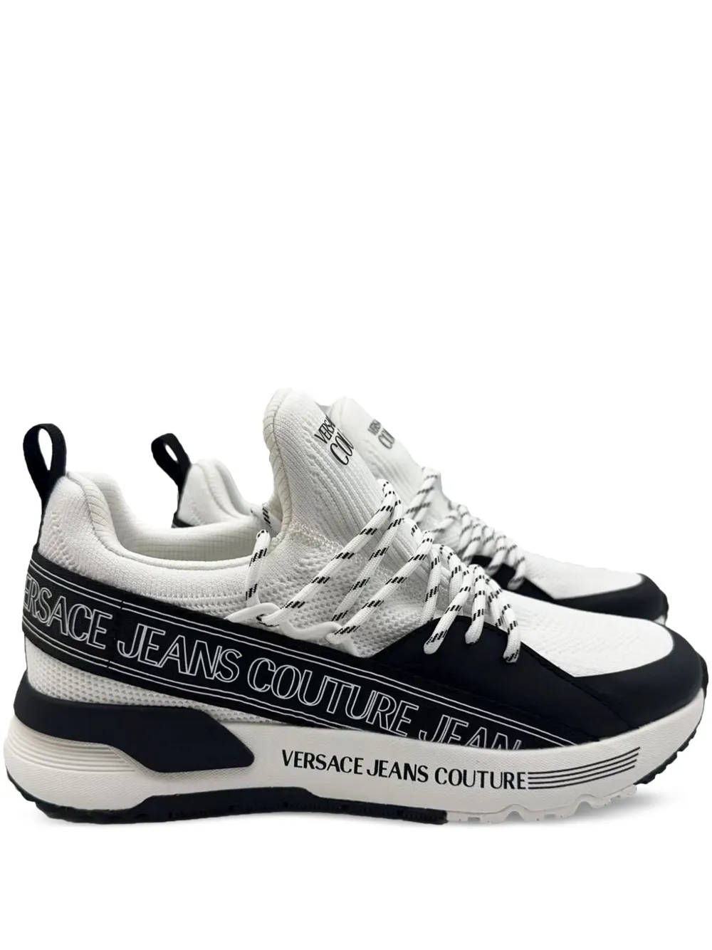 Versace Jeans Couture Sneakers met logoband Wit