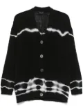 Roberto Collina tie-dye cardigan - Black