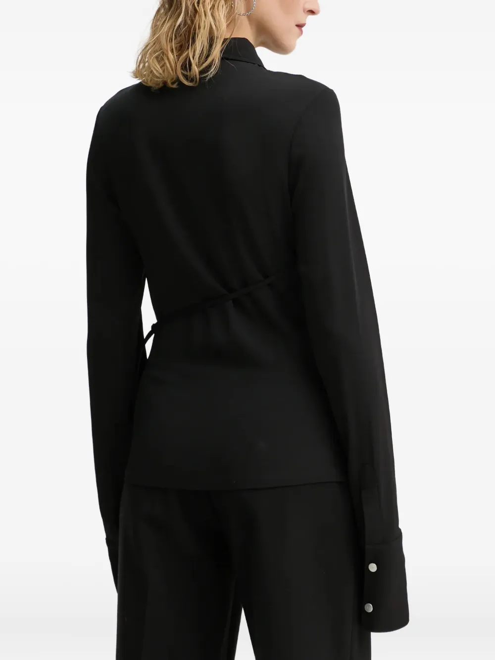 Heliot Emil Buckle-detail Shirt In Black