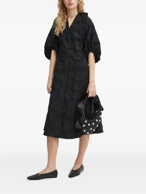Stine Goya Anemone puff-sleeve textured midi dress