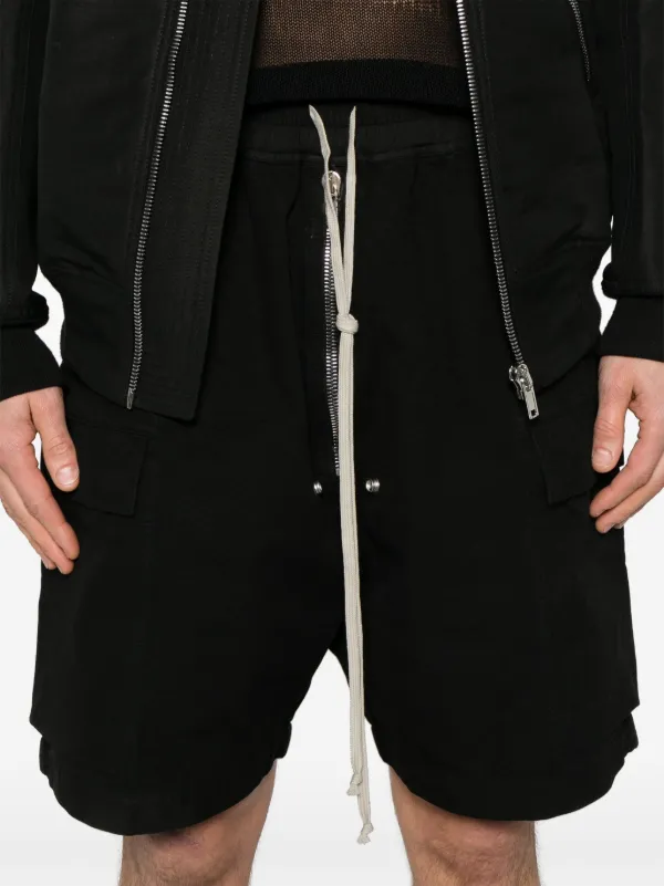 Rick Owens 黒色のショートパンツ Rick Owens レザーショートパンツ | ブラック | FARFETCH JP