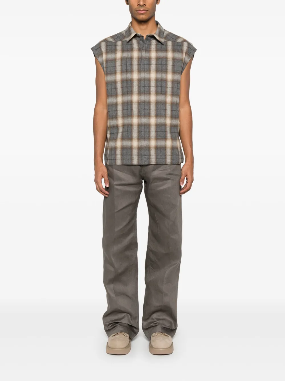 Rick Owens Mouwloos Jumbo shirtjack - Grijs