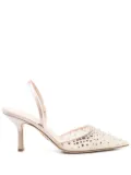 Rodo 75mm rhinestone-embellished slingback pumps - Neutrals