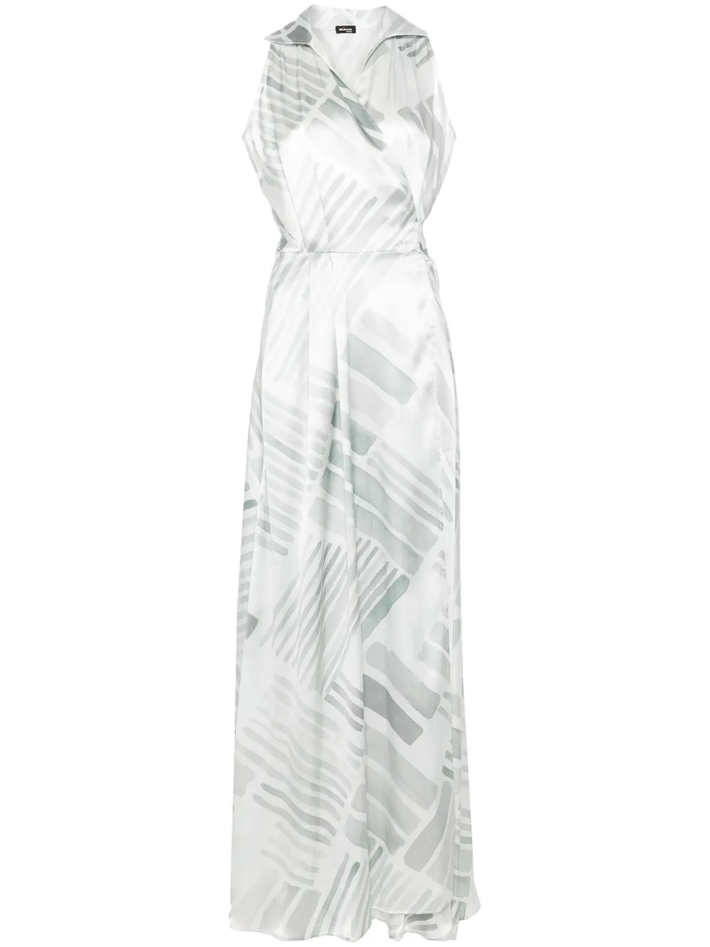 Kiton abstract-print maxi dress | Grey | Image 1