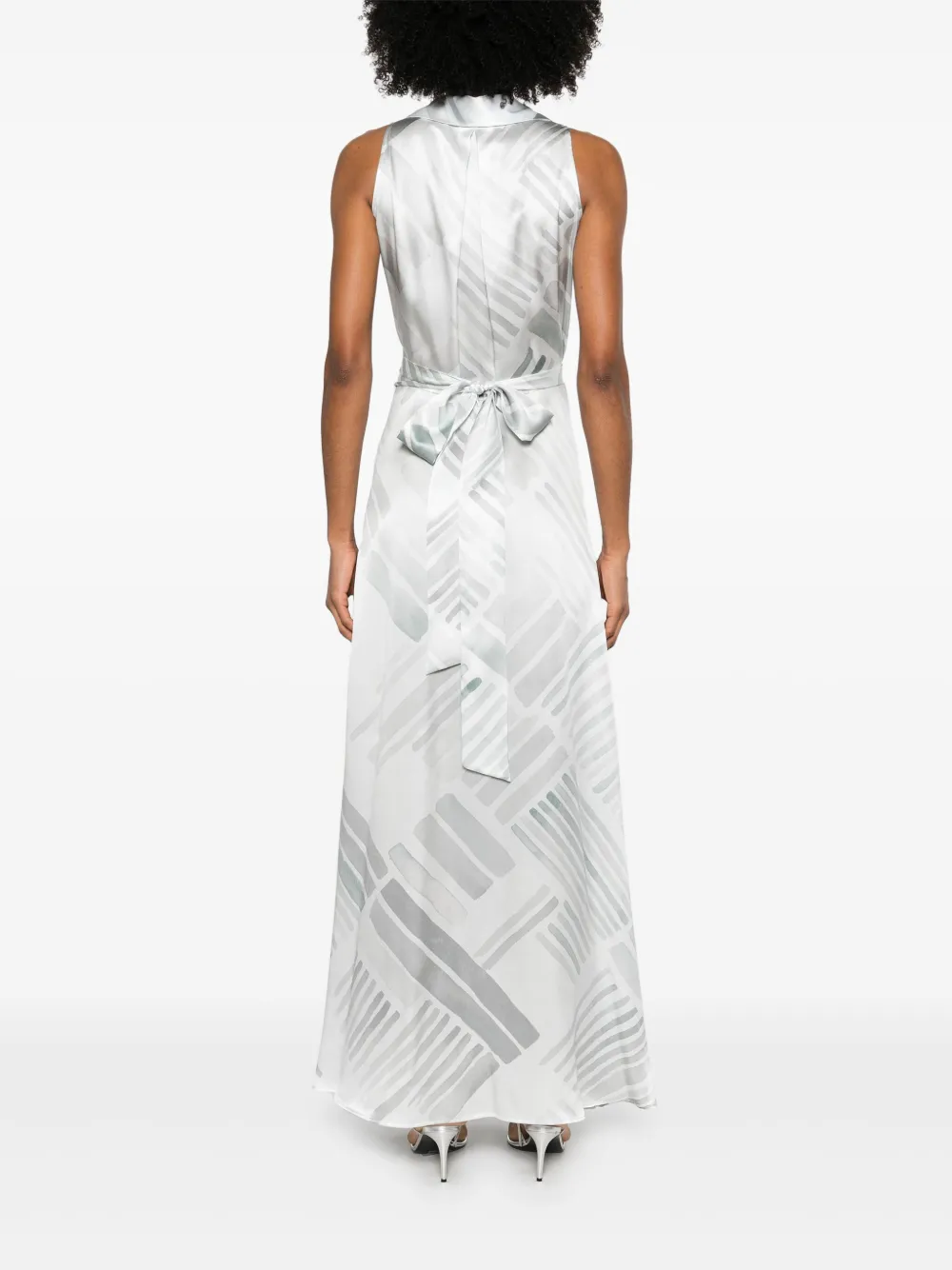 Kiton Maxi-jurk met abstracte print Grijs