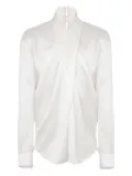Balmain draped silk shirt - White