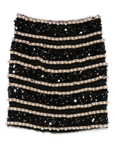 Balmain striped mini skirt