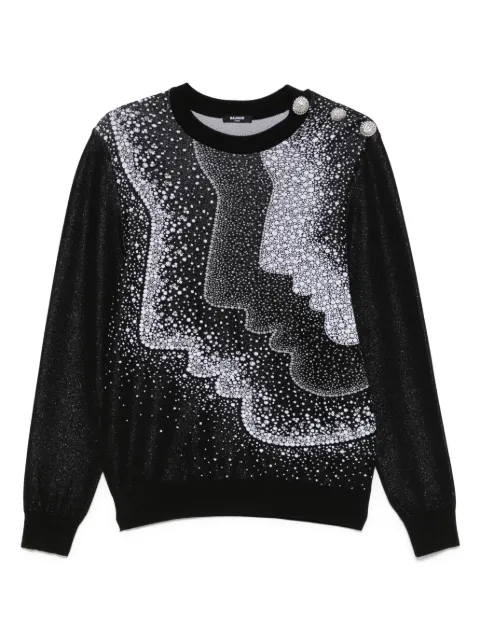 Balmain Faces-jacquard jumper