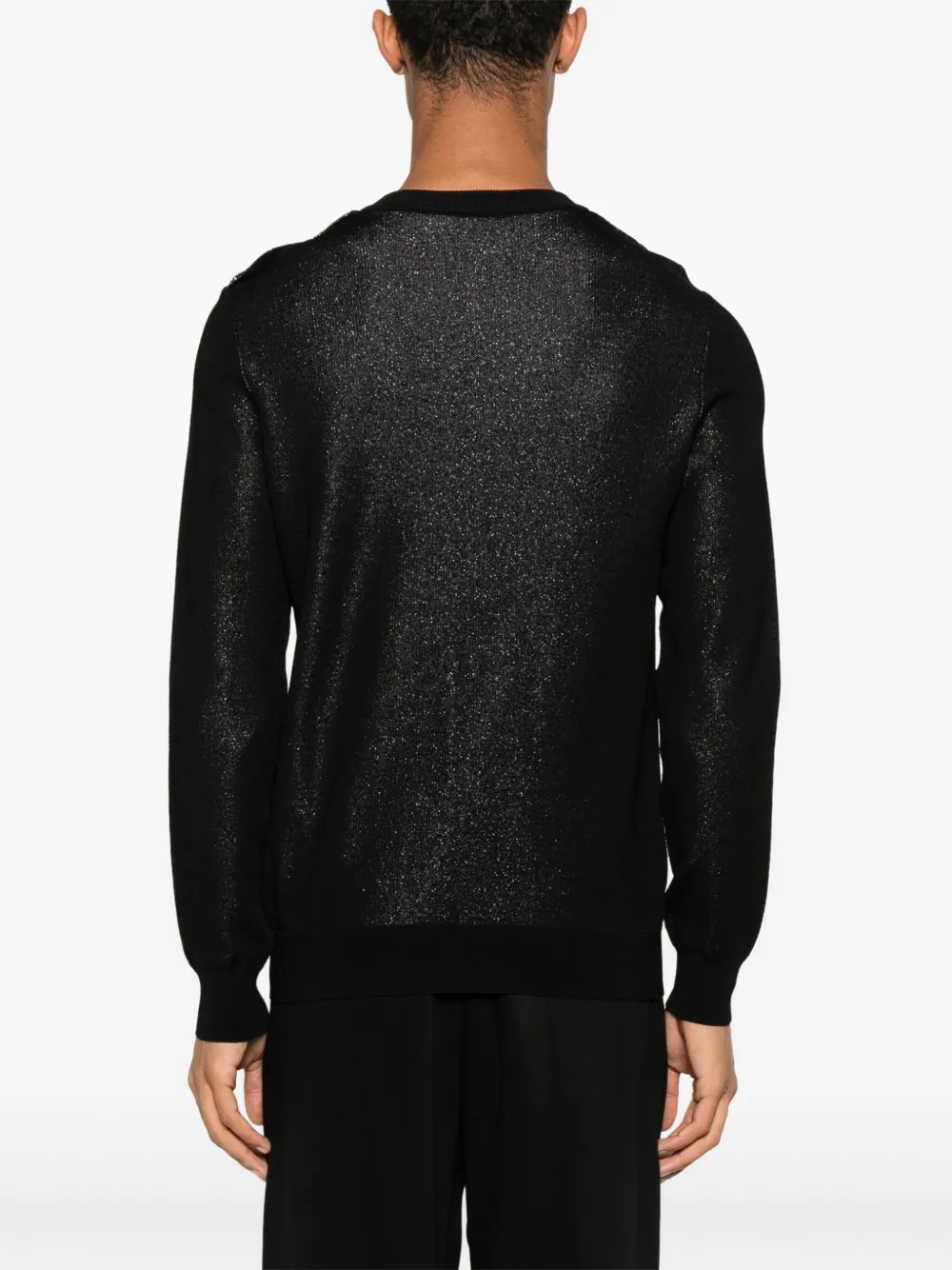 BALMAIN FACES-JACQUARD JUMPER