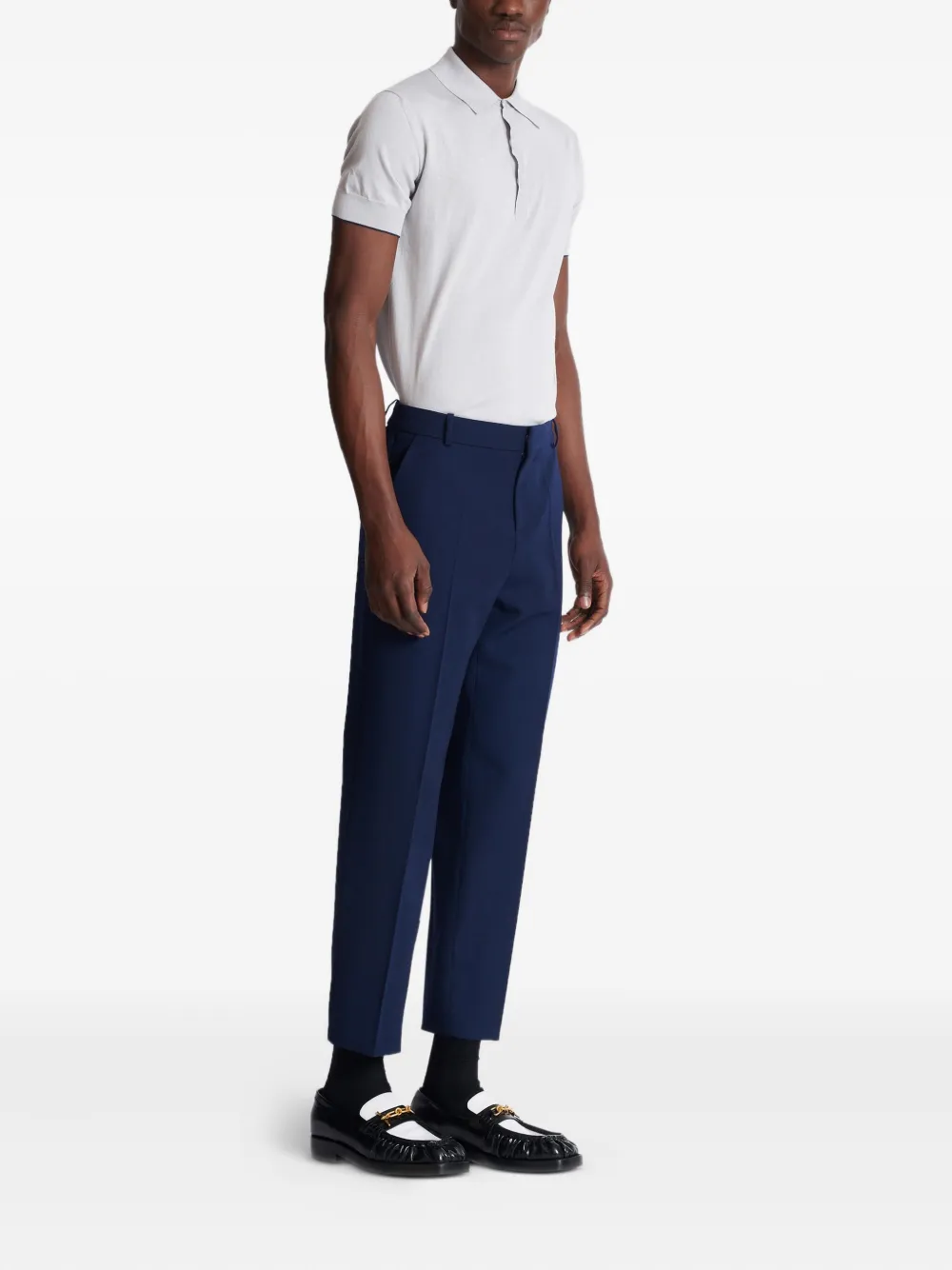 Balmain Wollen pantalon Blauw